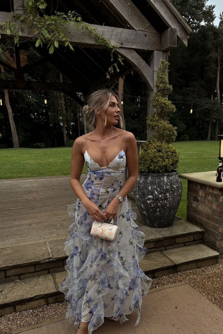 Lace Floral Maxi Dress for Garden Celebrations