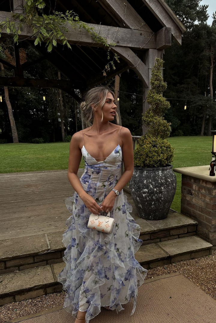 Lace Floral Maxi Dress for Garden Celebrations