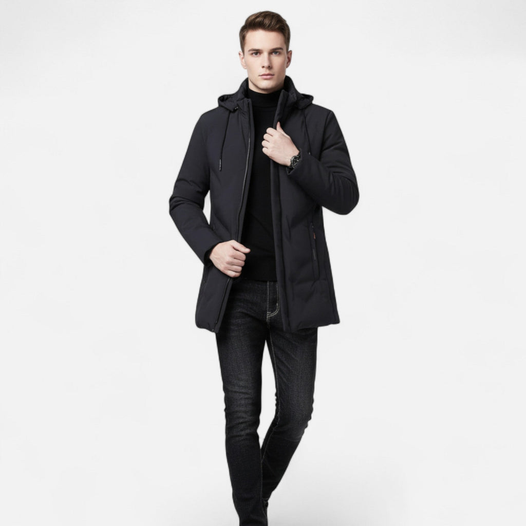 Parka con capucha para hombre de mezcla de algodón Heritage