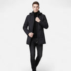 Parka con capucha para hombre de mezcla de algodón Heritage