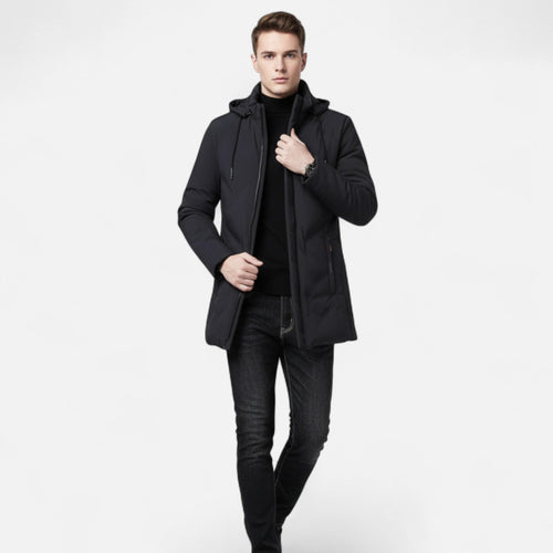 Men's Hooded Cotton-Blend Parka