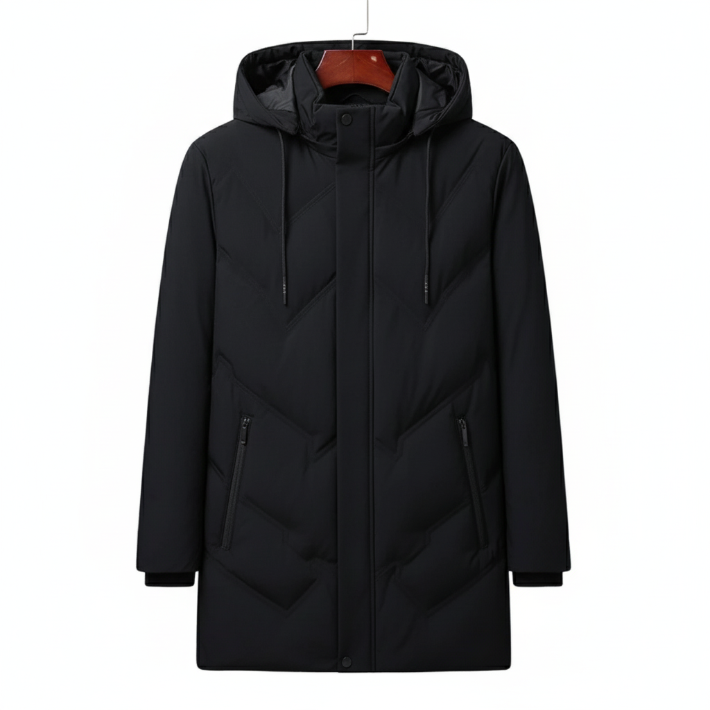 Parka con capucha para hombre de mezcla de algodón Heritage