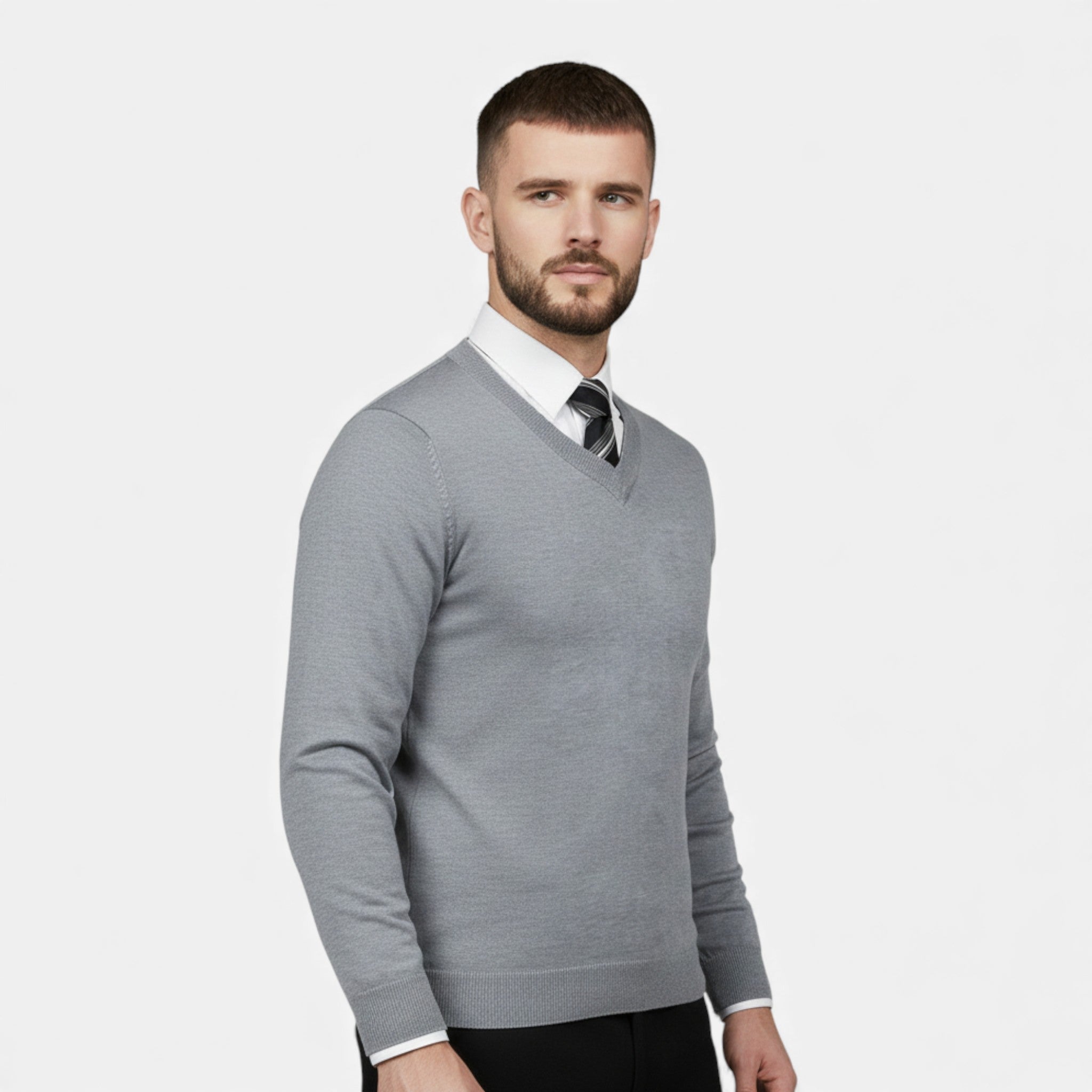 Men's V-Neck Knit Sweater – Kelsey & Sincere