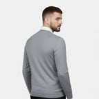 Suéter de punto para hombre con cuello en V para otoño/invierno