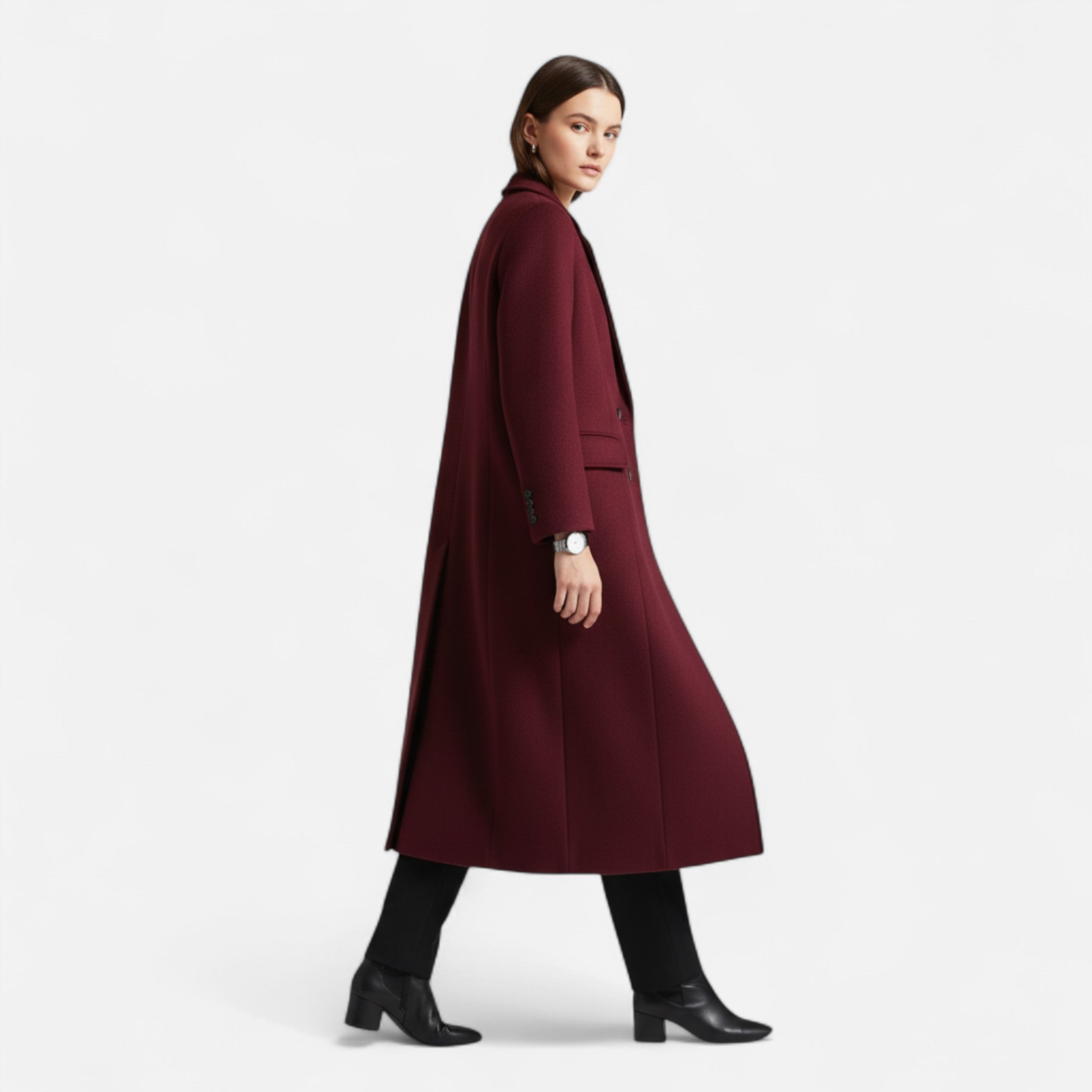 Abrigo trench elegante para mujer