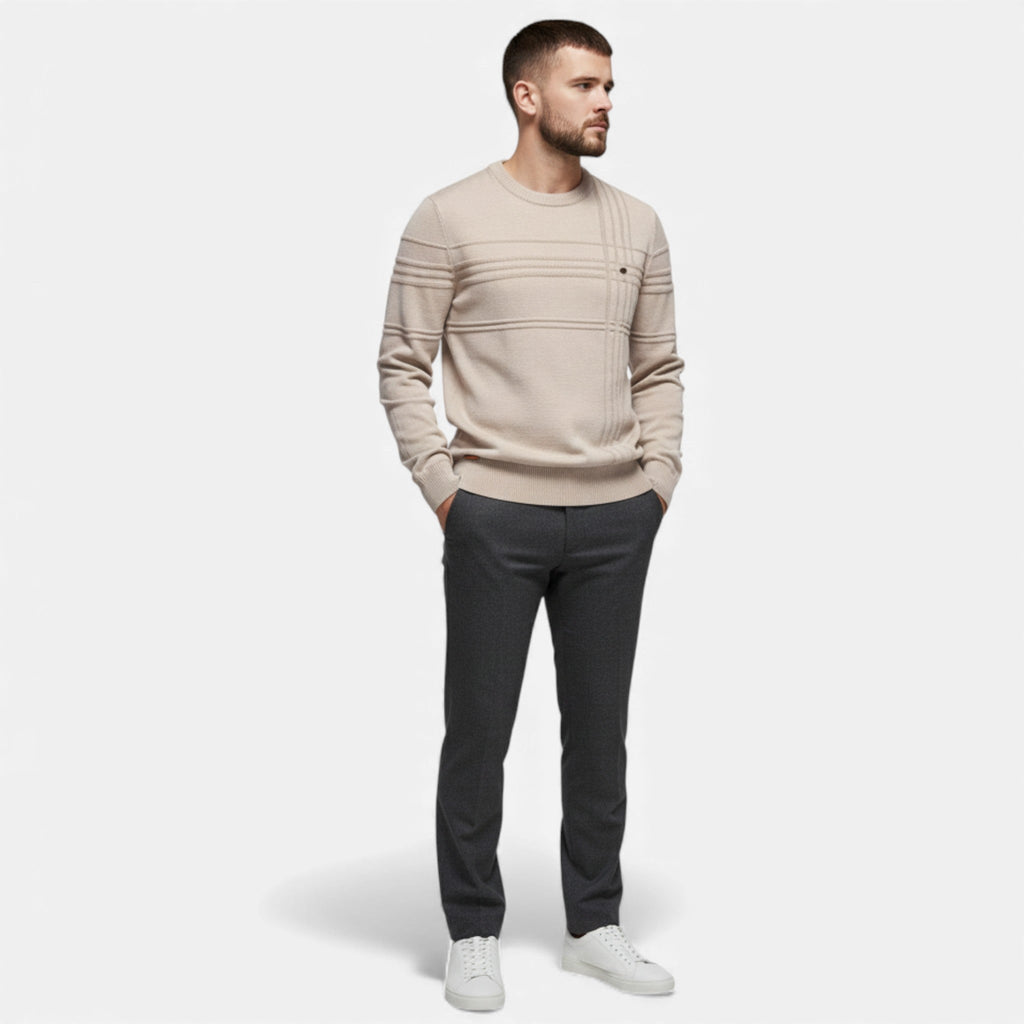 Maglione da uomo slim fit in maglia strutturata