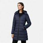 Chaqueta de otoño e invierno para mujer, acolchada, de mezcla de algodón