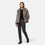 Abrigo de piel sintética para mujer – Elegancia urbana de invierno