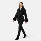 Cappotto Donna in Ecopelliccia – Eleganza Ivy League con Lacci