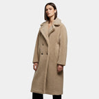 Cappotto Teddy lungo doppiopetto da donna
