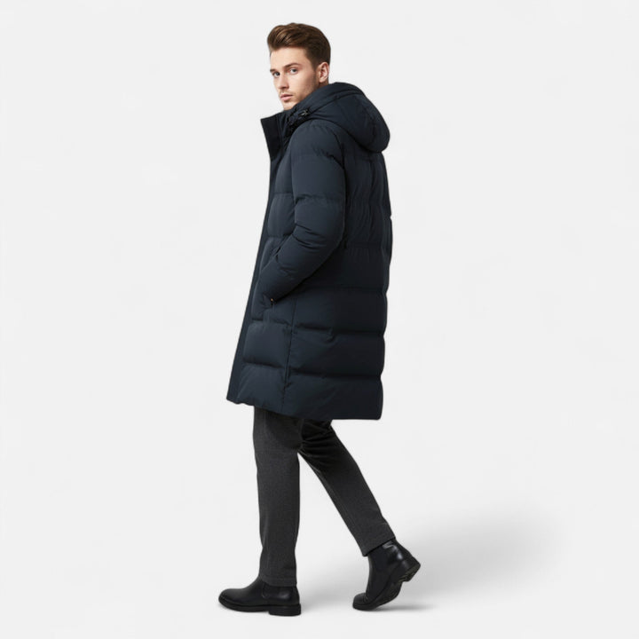 Men’s Elegant Warm Down Parka Hooded Insulated Jacket