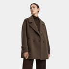 Cappotto invernale spesso da donna in misto alpaca