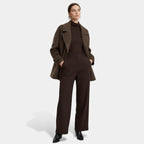 Cappotto invernale spesso da donna in misto alpaca