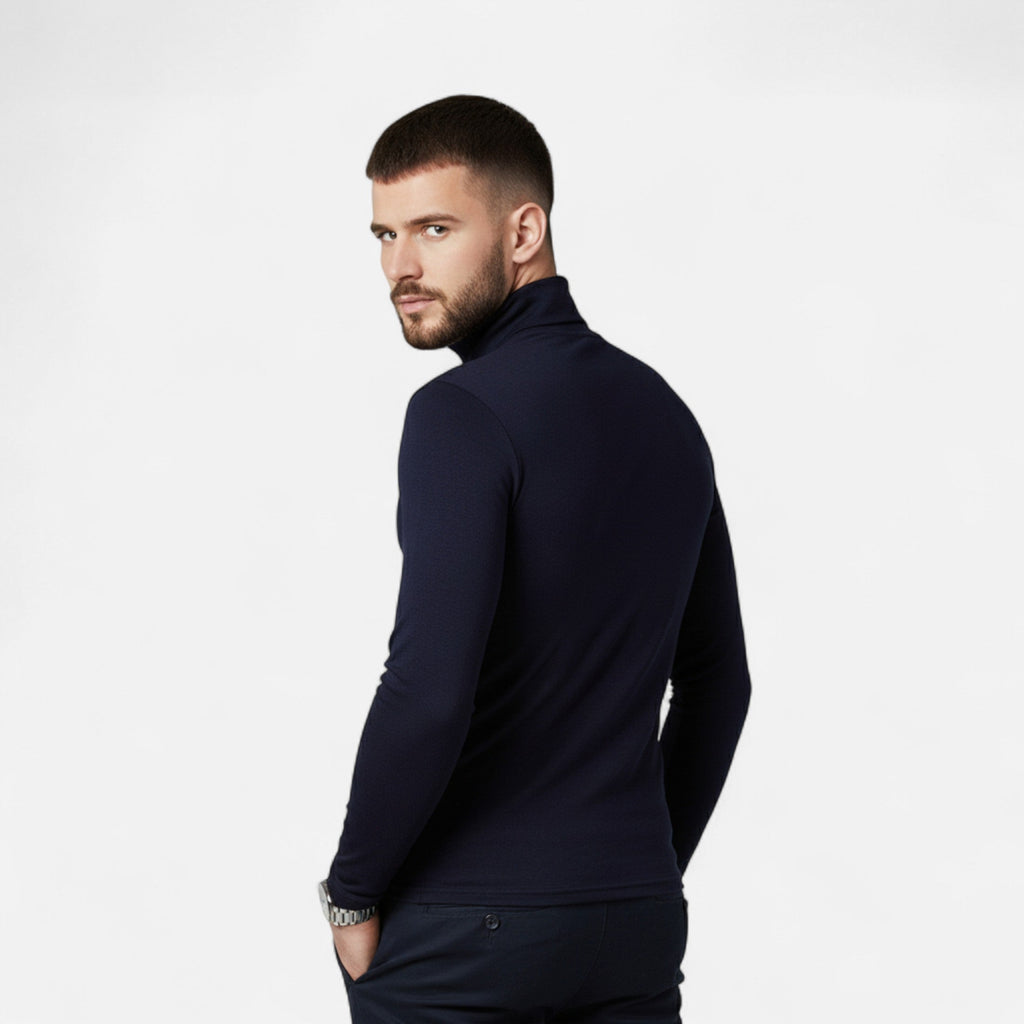 Suéter de cuello alto ajustado para hombre – Otoño Invierno elástico
