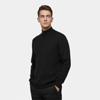 Maglione da uomo caldo minimalista con zip in maglia
