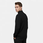 Maglione da uomo caldo minimalista con zip in maglia