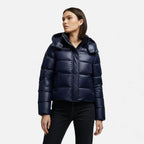 Chaqueta de invierno gruesa con capucha retro para mujer