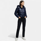 Chaqueta de invierno gruesa con capucha retro para mujer