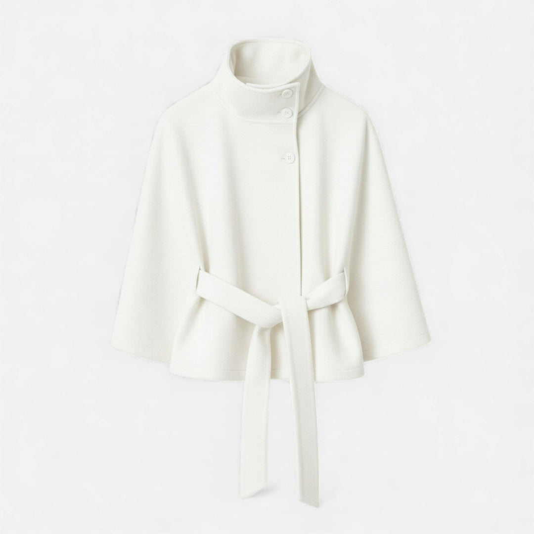 Women’s Classic Sophisticated Belted Flowing Cape Coat