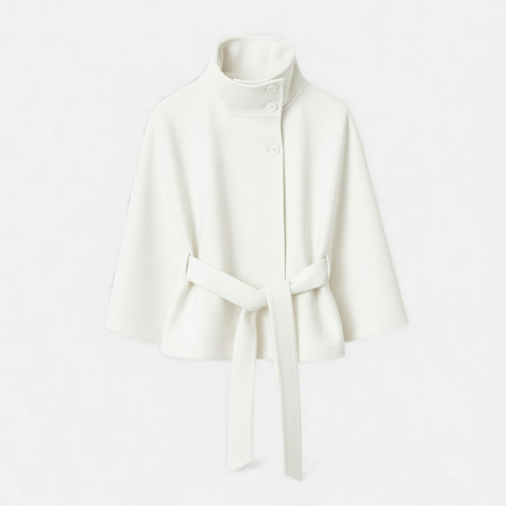 Women’s Classic Sophisticated Belted Flowing Cape Coat