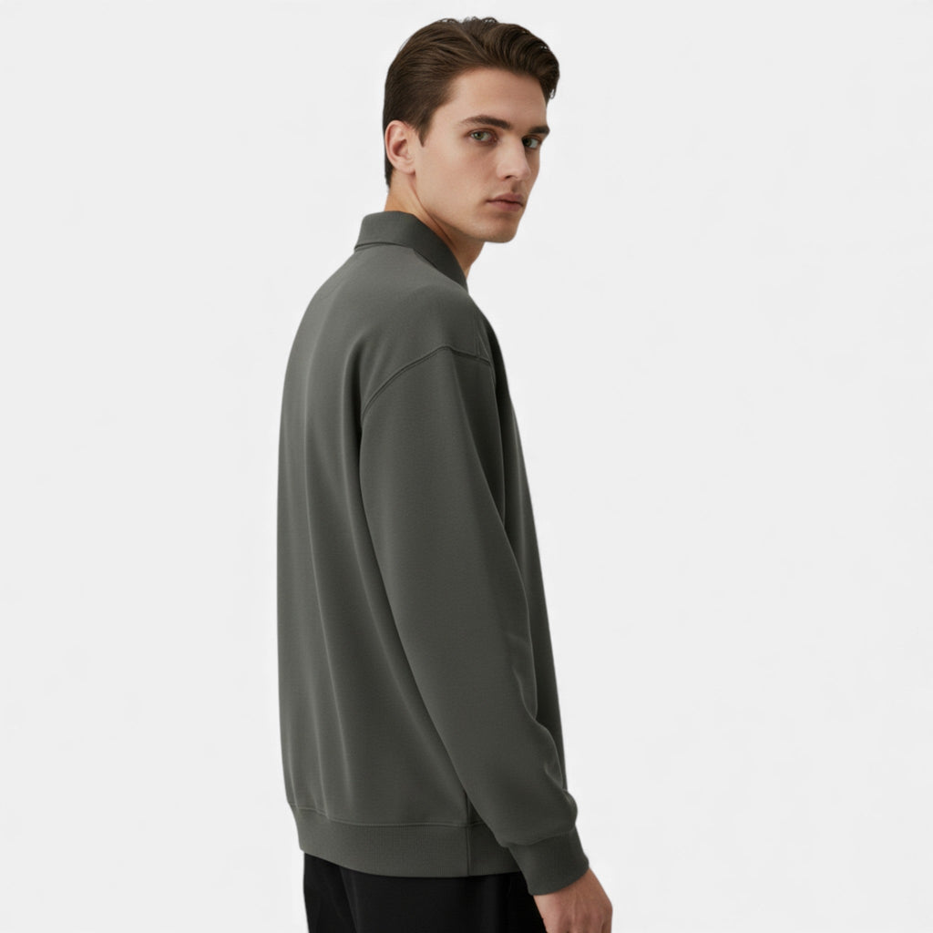 Suéter de punto tipo polo para hombre para otoño/invierno