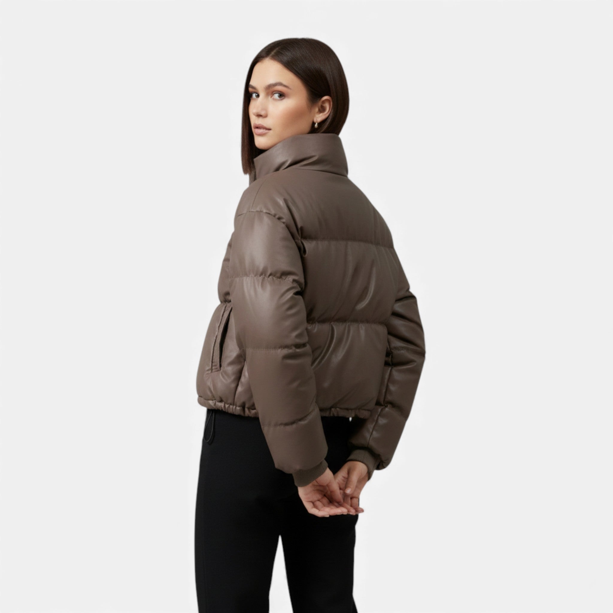 Chaqueta acolchada corta para mujer