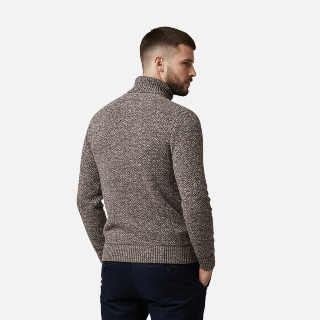 Suéter de cuello alto tejido para hombre – Calidez gruesa para el invierno
