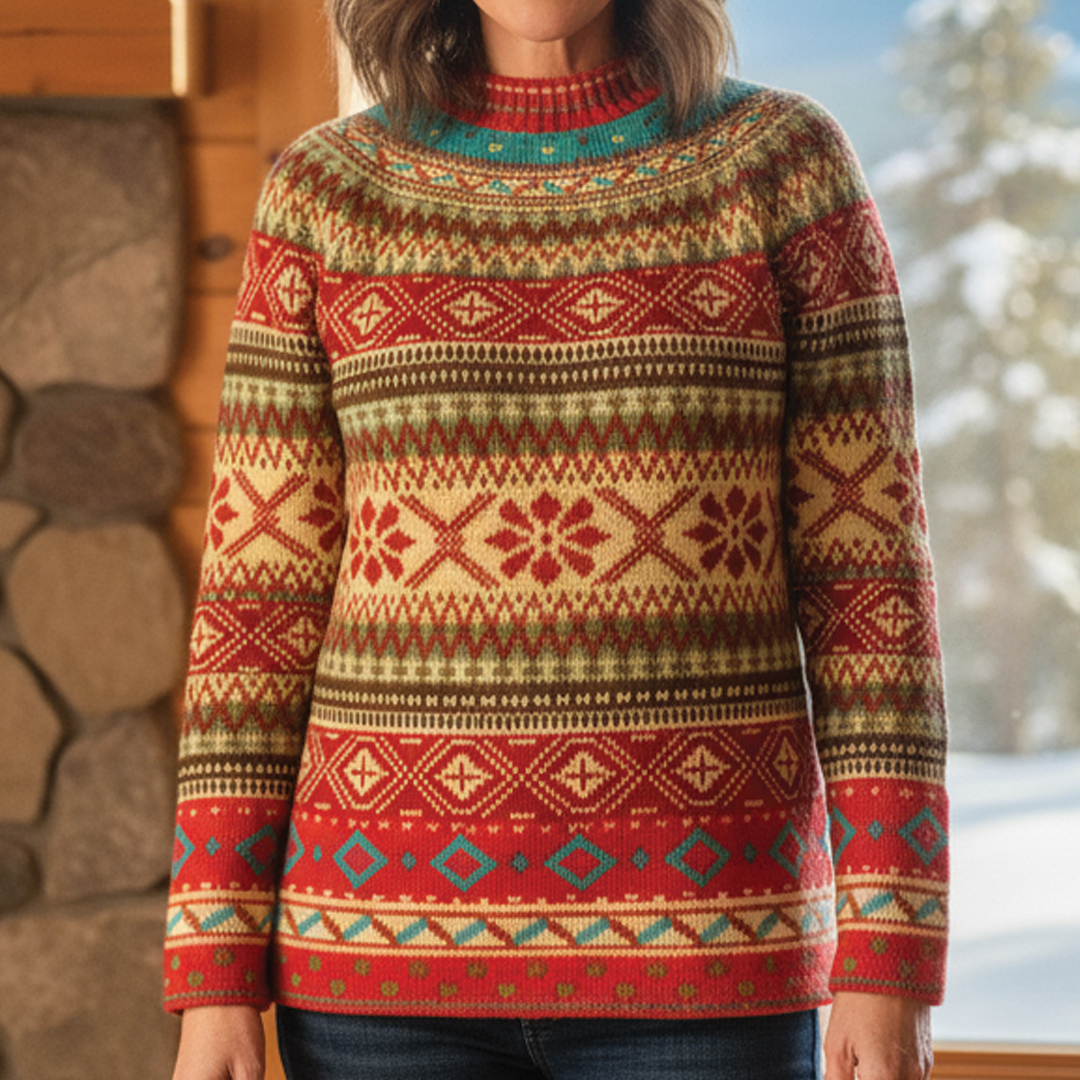 Patterned Knit Sweater