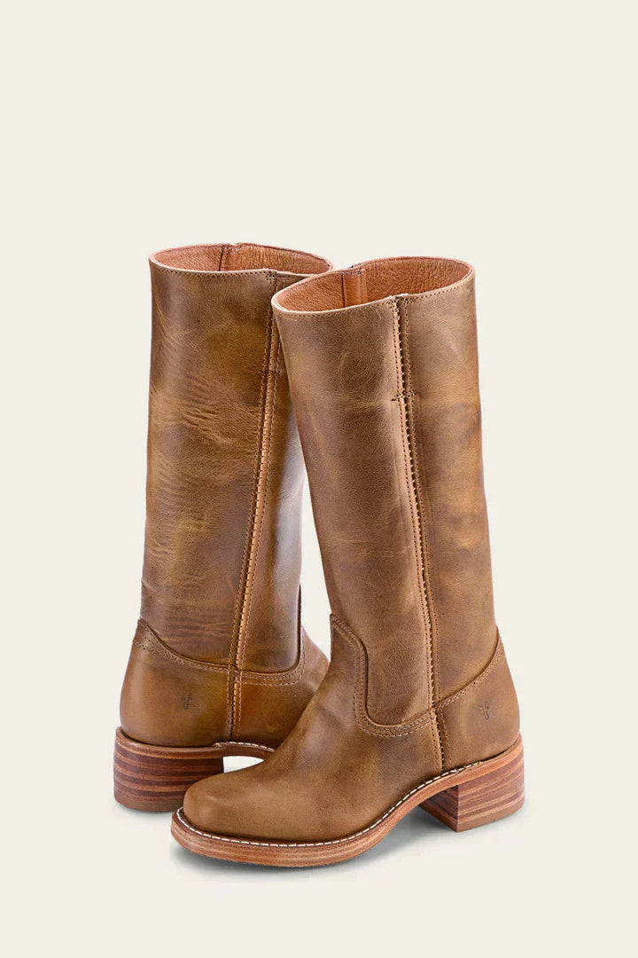 Slim Fit Structured Knee Boots
