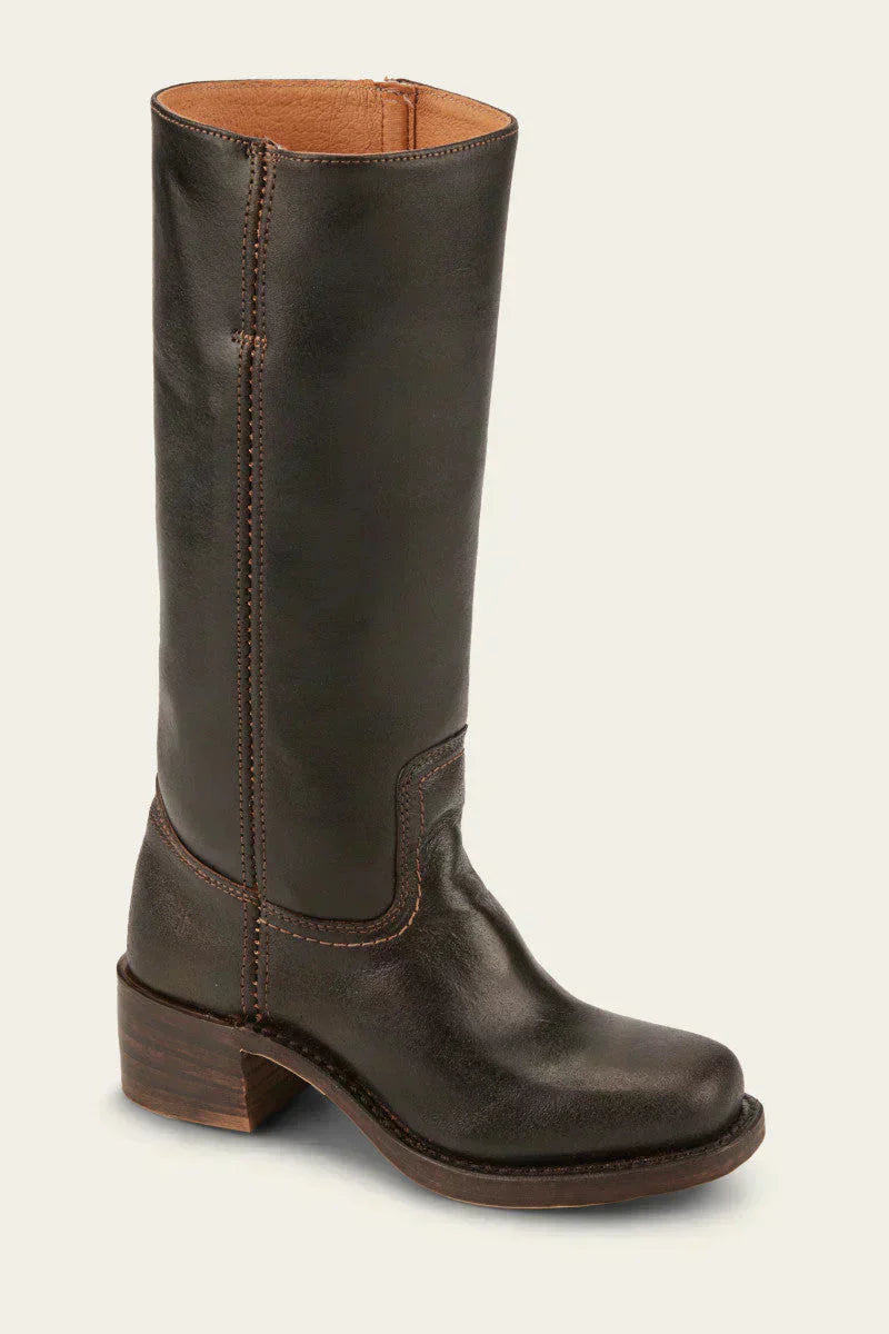 Slim Fit Structured Knee Boots