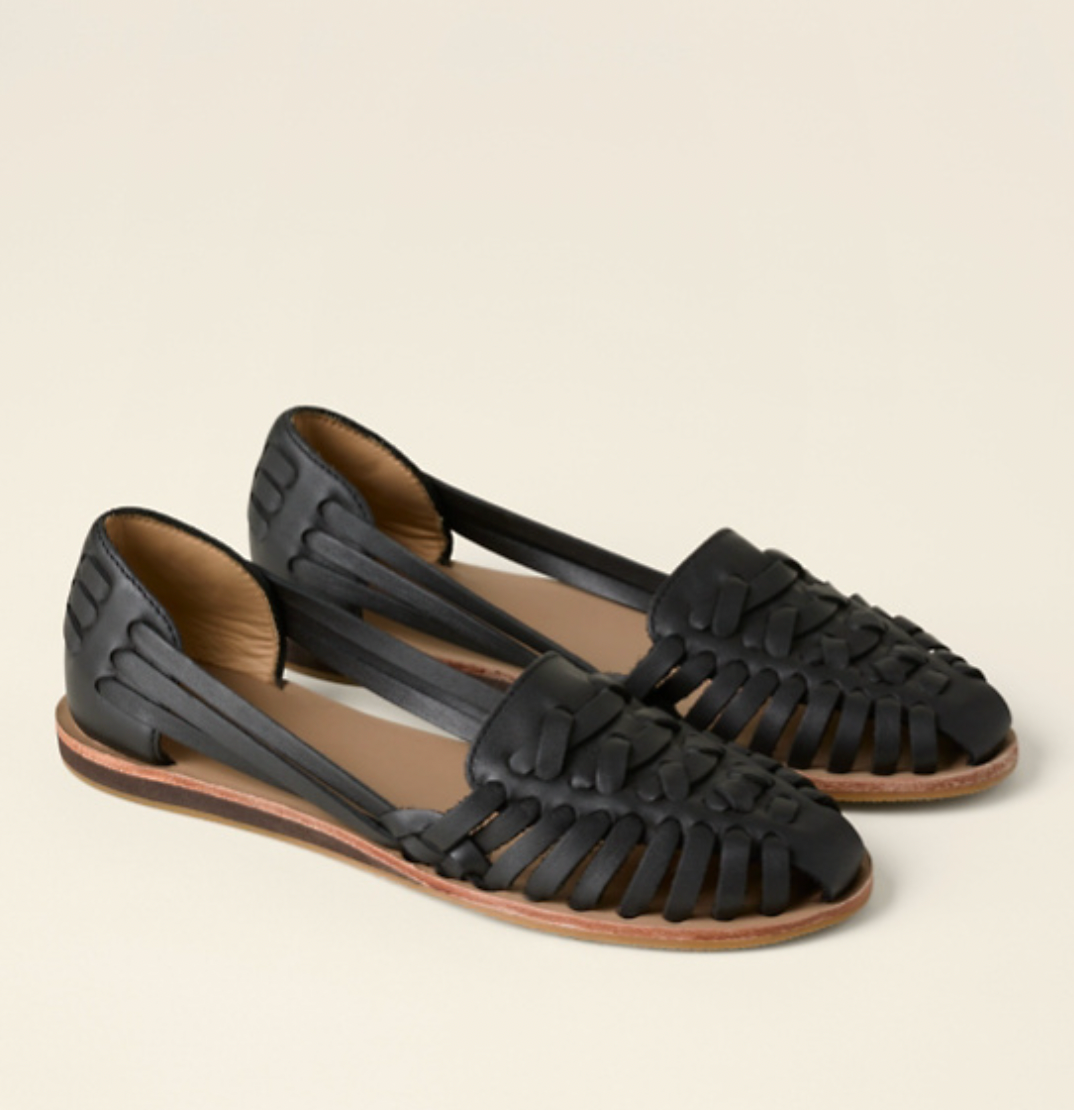 Woven Buckle Flat Sandals