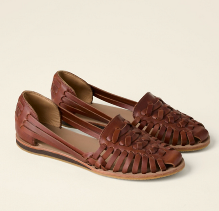 Woven Buckle Flat Sandals