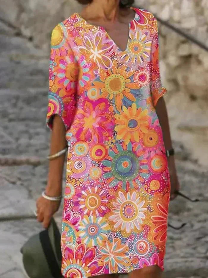 Vestido Mini Floral Vibrante