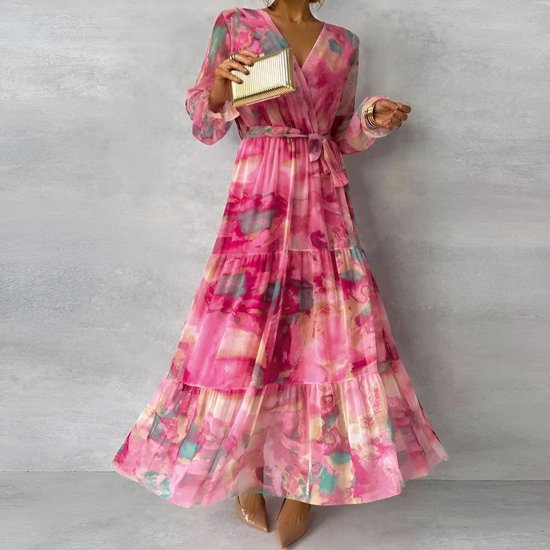 Women’s Floral Romantic Pleated Occasion Summer Dresses