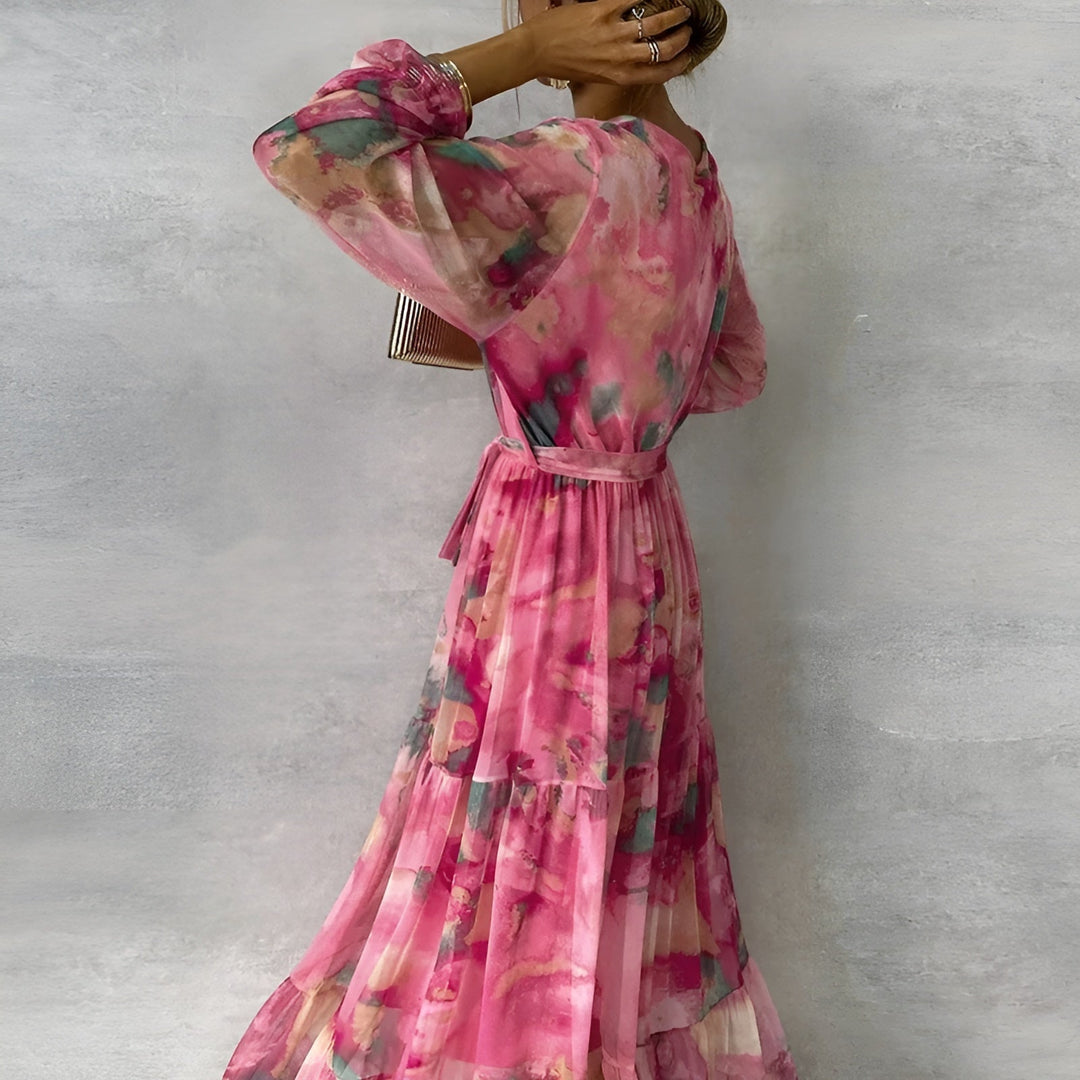 Women’s Floral Romantic Pleated Occasion Summer Dresses