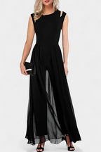Nadia | Open-Shoulder Fluid Chiffon Jumpsuit