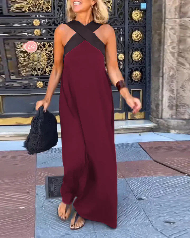 Vestido de verano con cuello cruzado