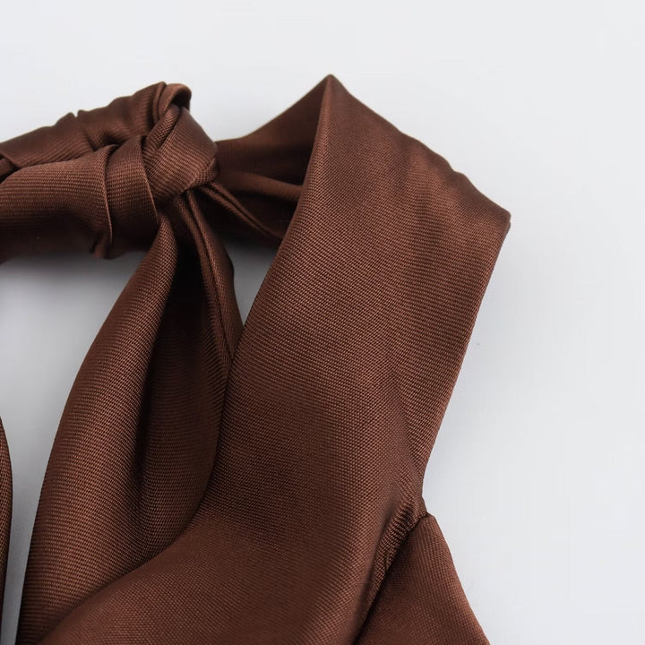Vestido midi de terciopelo atemporal para mujer, listo para eventos al anochecer, para uso nocturno