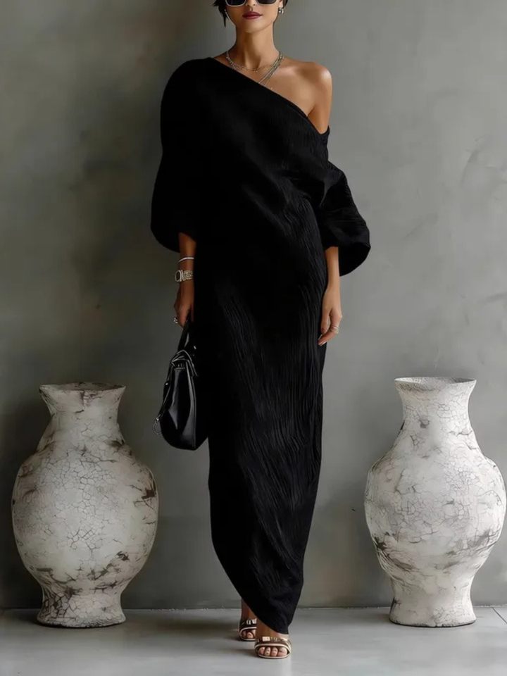 Vestido largo elegante de un solo hombro