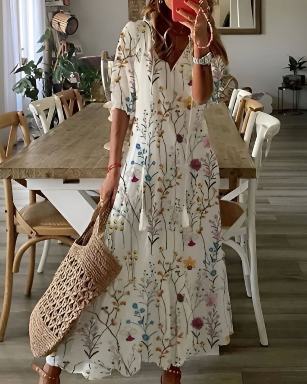 Vestido Bohemio Fluido para Cubrir