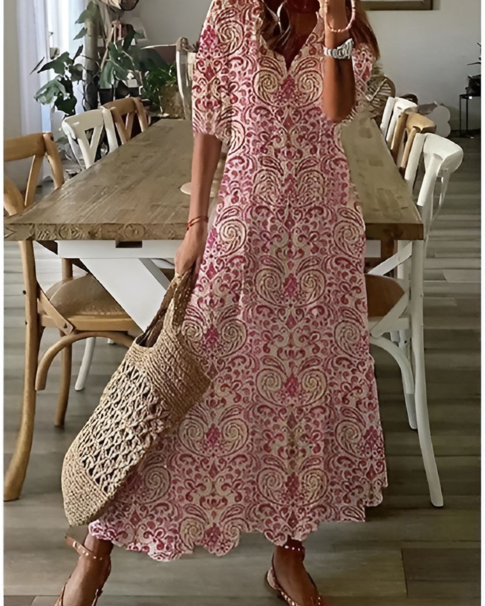 Vestido Bohemio Fluido para Cubrir