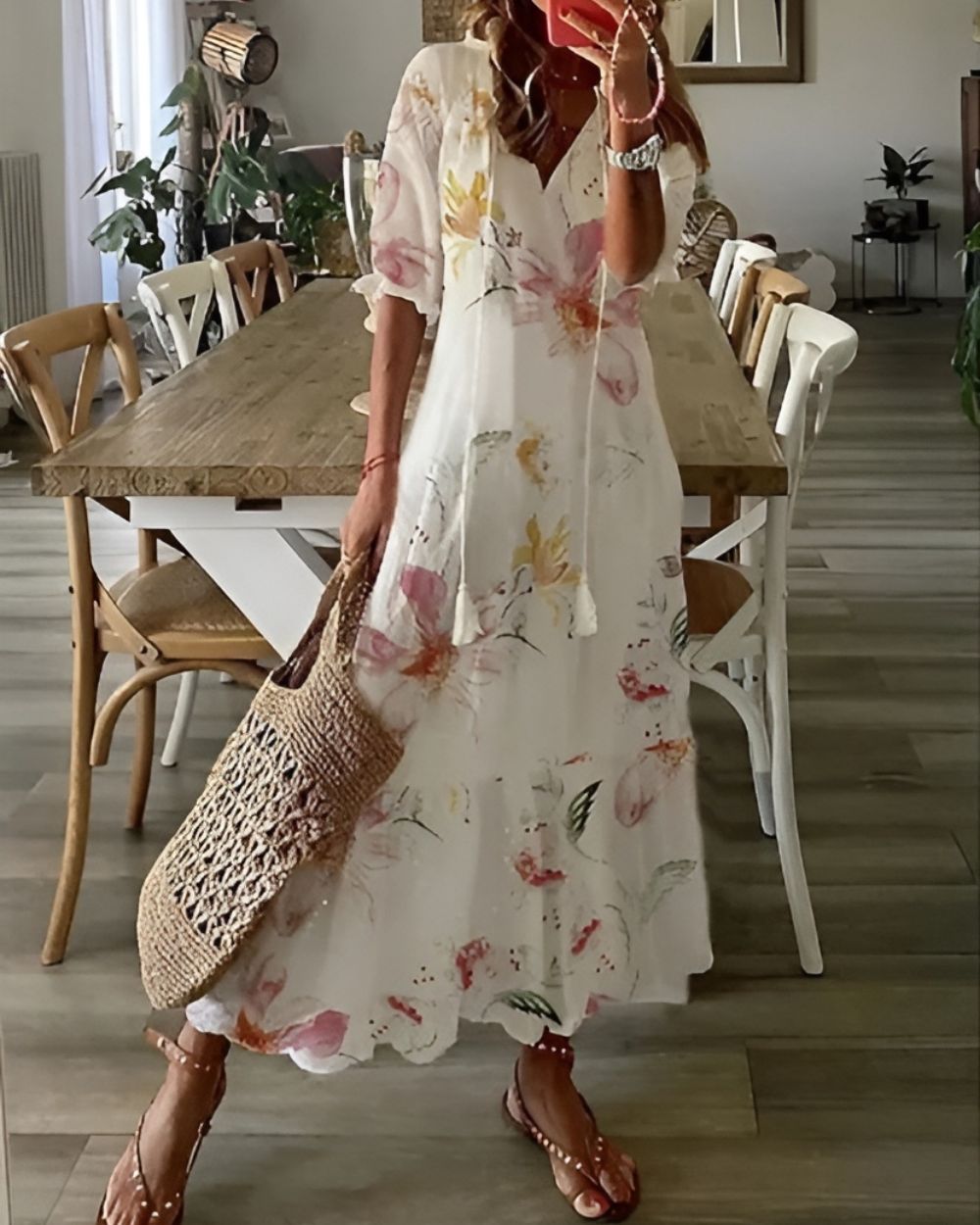 Vestido Bohemio Fluido para Cubrir