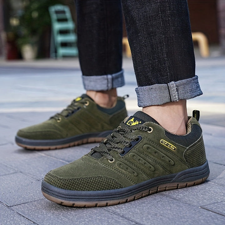 Botas de senderismo resistentes con cordones ajustables para exteriores para hombre