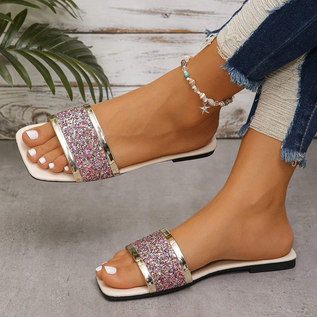 Rhinestone Accent Sandals