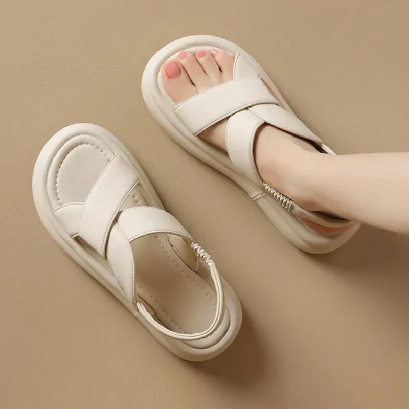 Sandalias ortopédicas con cuña de soporte para el arco