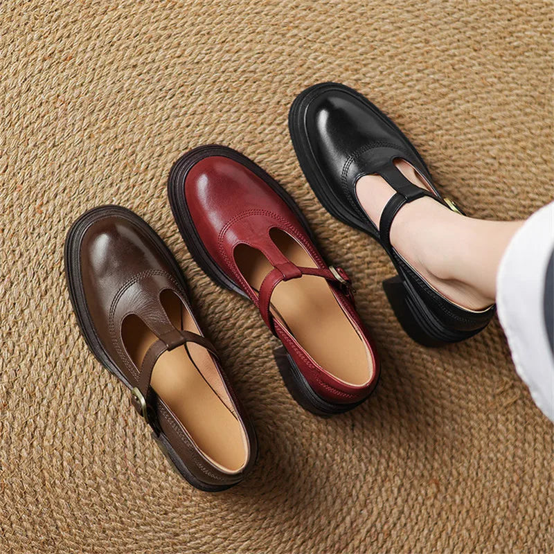 Chunky Mary Jane Heel Pumps
