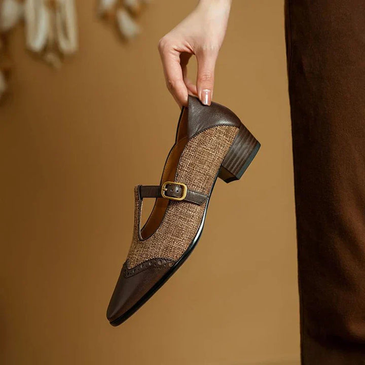 Vintage Two-Tone Mary Jane Heel Shoes
