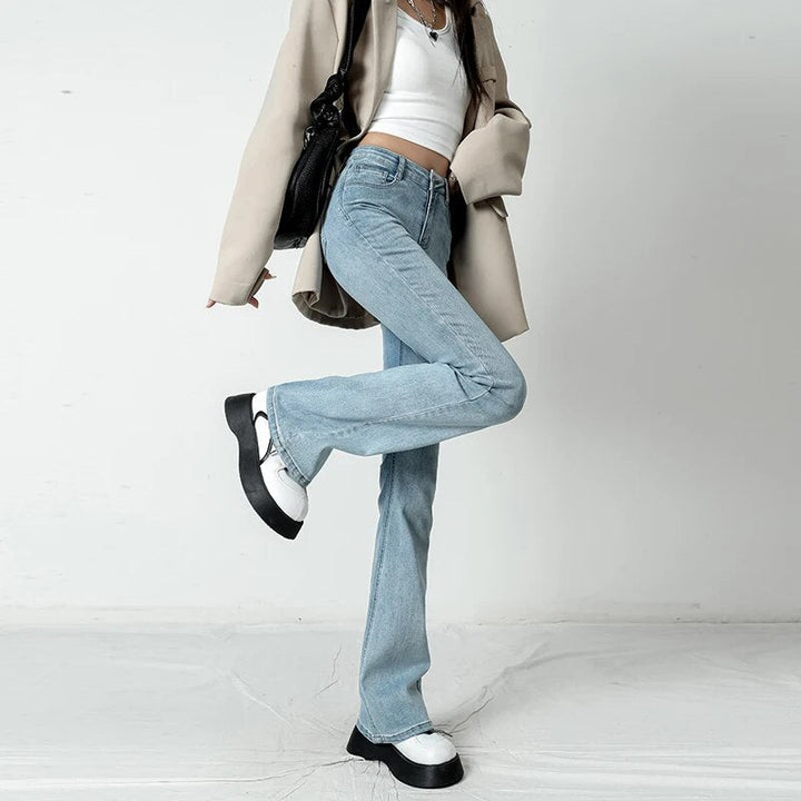 Retro-Classic Versatile High-Waist Flare Jeans for Women