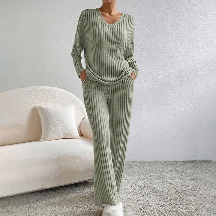 Cozy Ribbed Knit Lounge Set