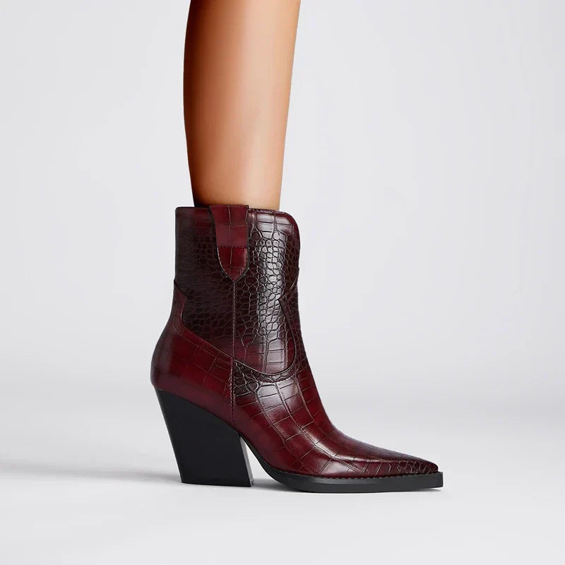 Botas de tobillo estilo occidental
